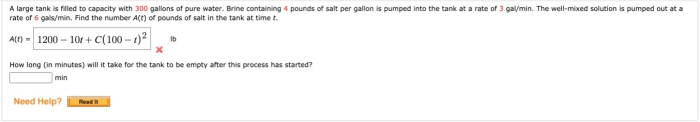 Gallons capacity containing brine gals been