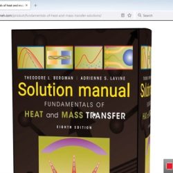 Fundamentals of heat and mass transfer solutions