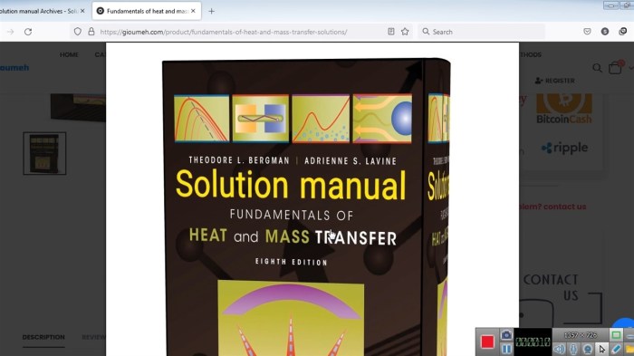 Fundamentals of heat and mass transfer solutions