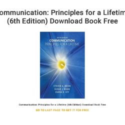 Communication principles for a lifetime 8th edition