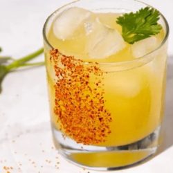 Passion fruit margarita spicy syrup lime